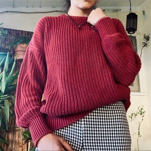 Burgundy American Apparel Knitted Pullover